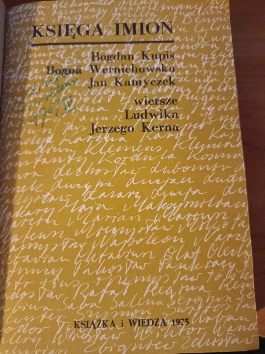 "Księga imion" Bogdan Kupis, Bogna Wierzchowiska, Jan Kamyczek