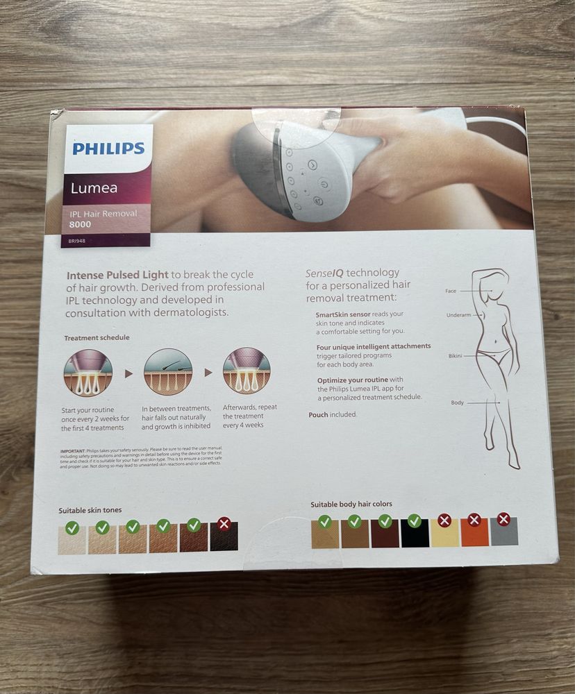 Новий Фотоепілятор Philips Lumea Prestige BRI 948