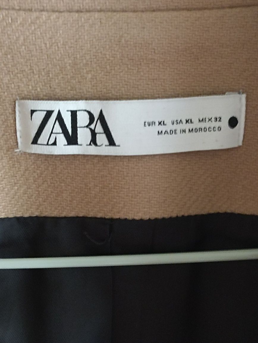Płaszcz Zara XL Manteco premium75% wełna