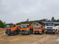 Usługi transportowe wywrotką tłuczeń ziemia żwir piasek zasypowy gruz