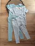 Komplet wiosenny dwupak legginsów t-shirty 98