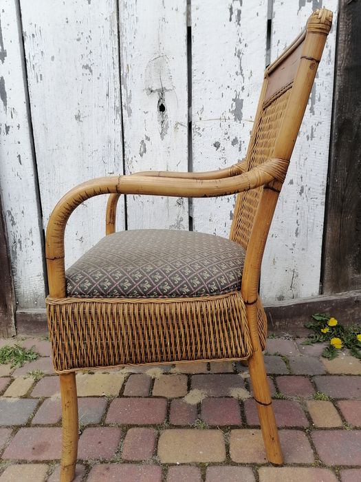 Cztery Krzesła rattan tarasowe