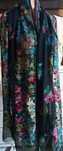 Olbrzymia apaszka boho 100% jedwab silk ręcznie haftowana 104 x 200 cm