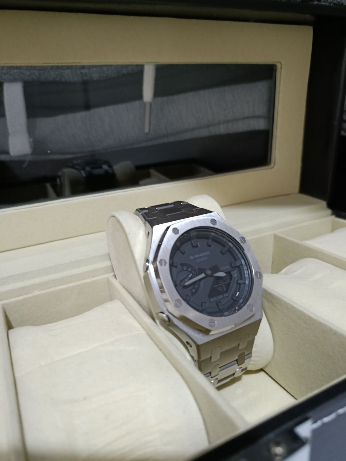 Casio G-Shock GA-2100 Mod Kit Cinza – Estilo Premium e Único