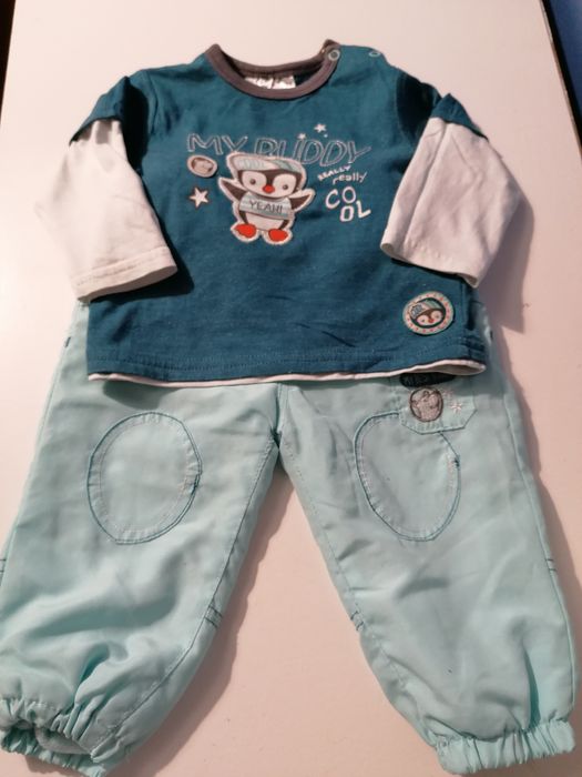 Komplet 3w1 bluza spodnie bluzka 74