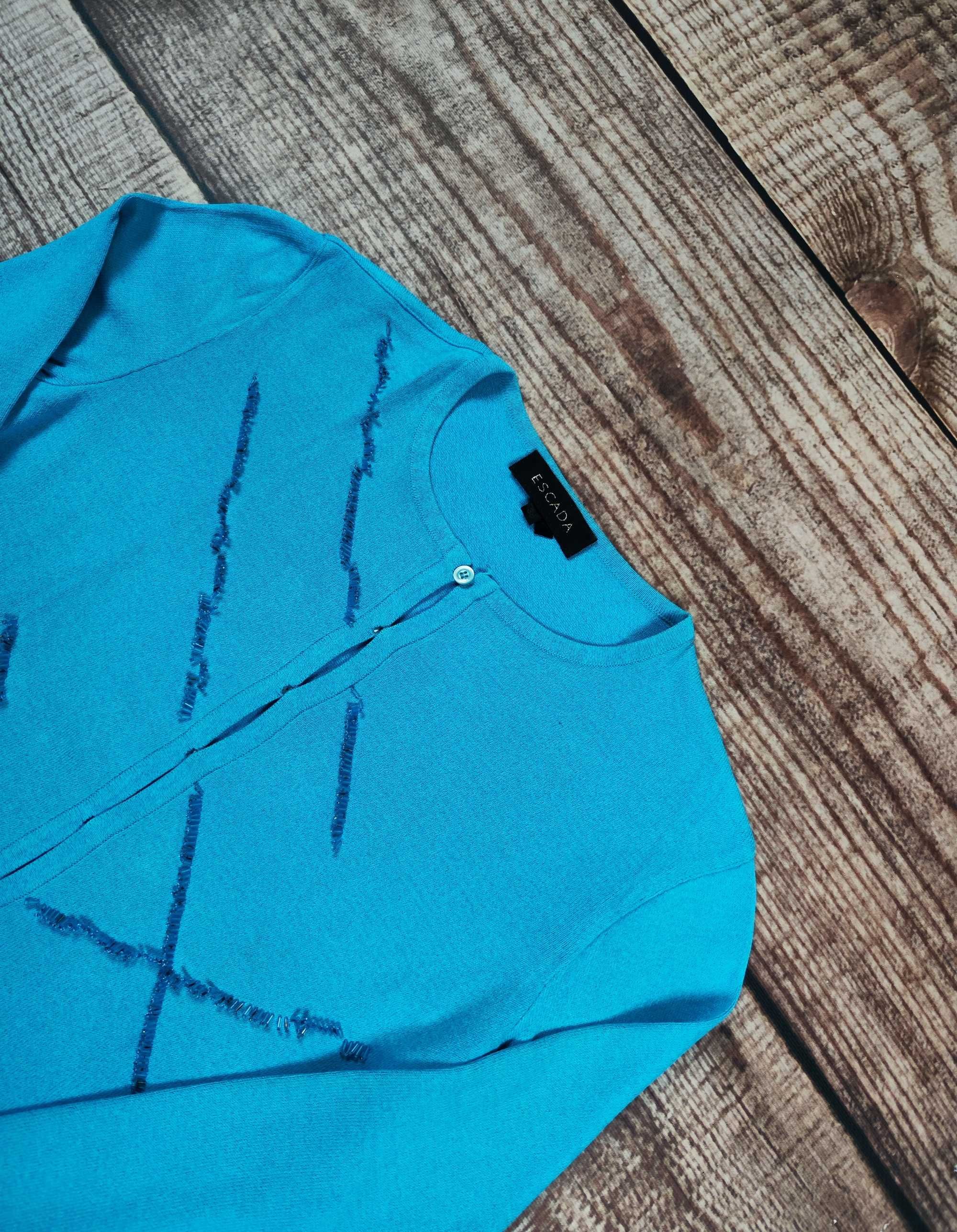 Vintage sweter damski Escada kardigan rozpinany r. 38