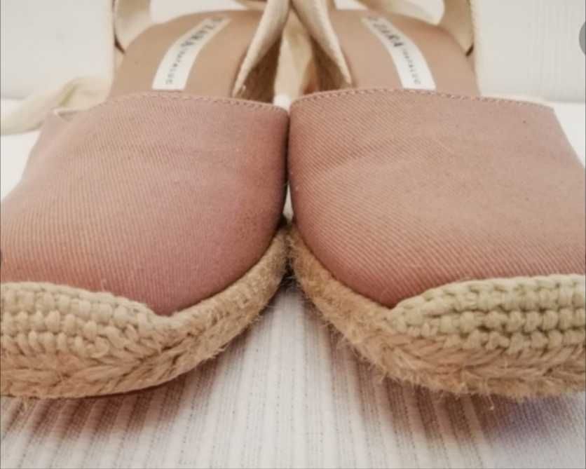 ZARA Espadryle baleriny Na koturnie z limitowanej Trafaluc