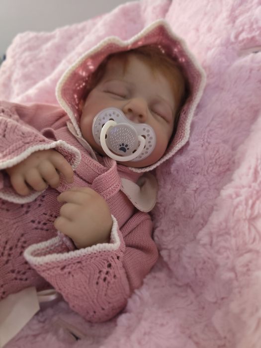 Bebé reborn menina 50 cm com enxoval