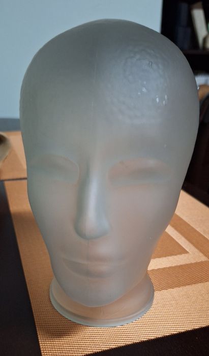 Cabeça Vidro Opaca Vintage