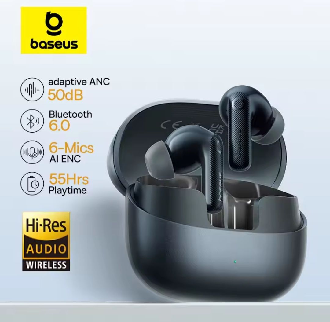 Новинка от Baseus TWS наушники EP10 Pro,50db,55h,6micro,app,6.0,Ldac#
