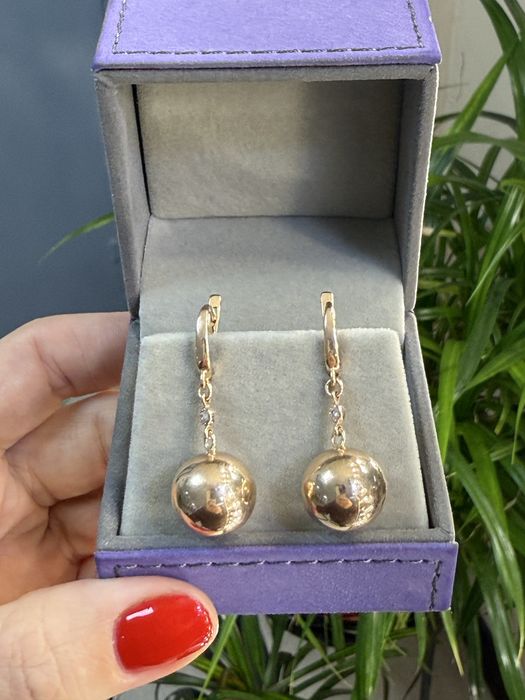 Золотые серьги 585 пробы