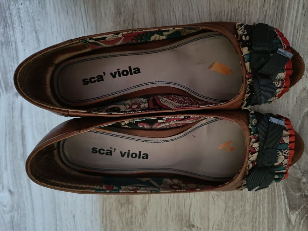 Buty damskie, czółenka r. 37 Sca' Viola skórzane