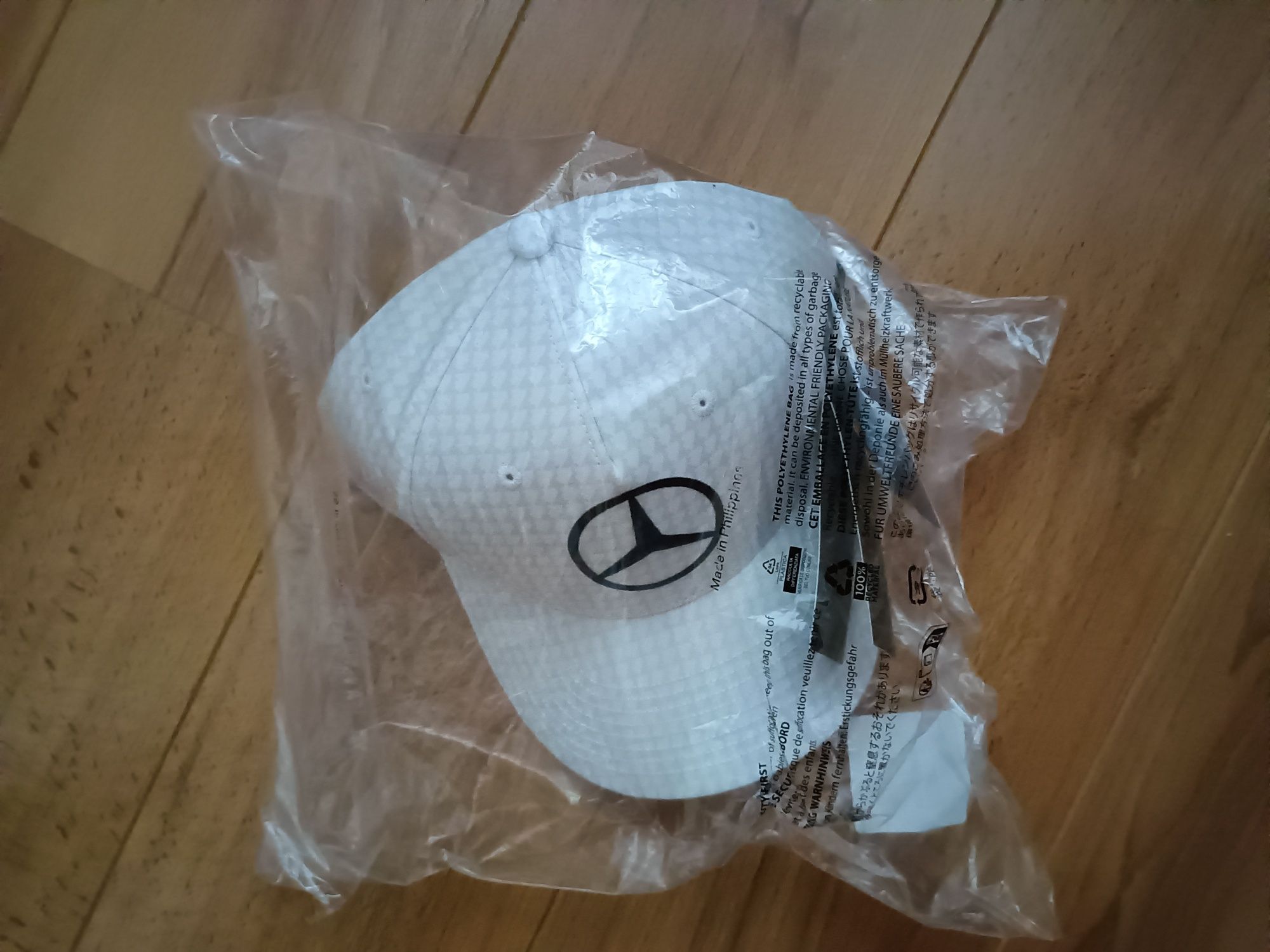 Chapéu Lewis Hamilton Mercedes Branco Selado
