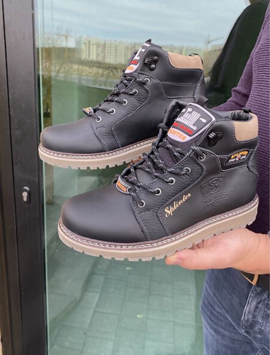 Чоловічі шкіряні ботинкі зима Чоловічі зимові черевики кросівки