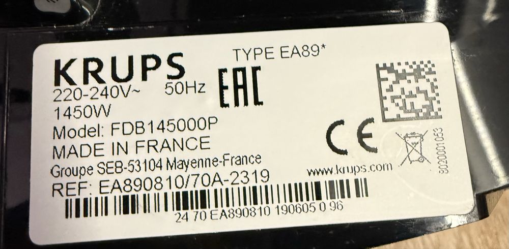 Ekspres do kawy krups EA 89