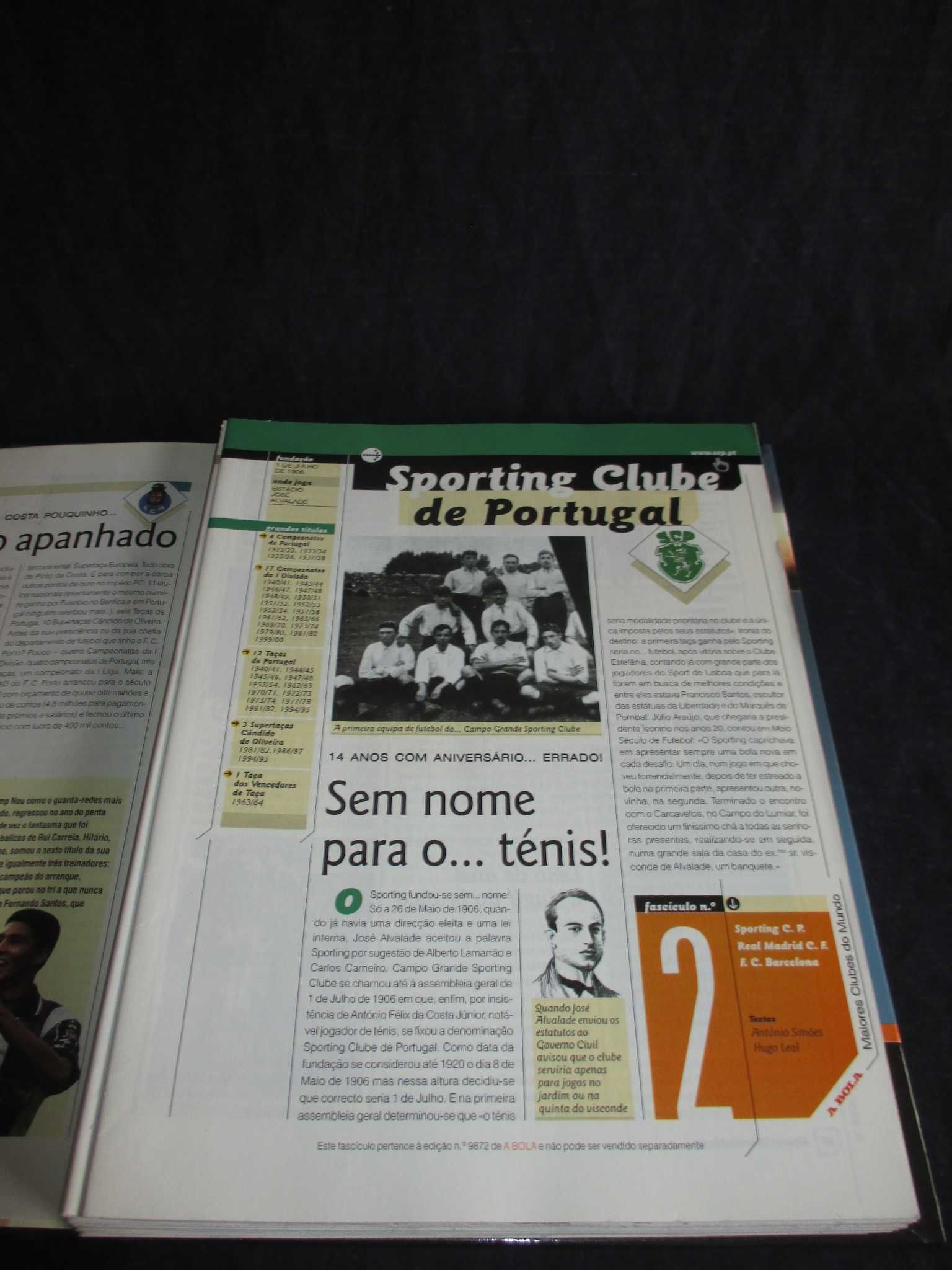 Livro Maiores Clubes do Mundo A Bola Completo