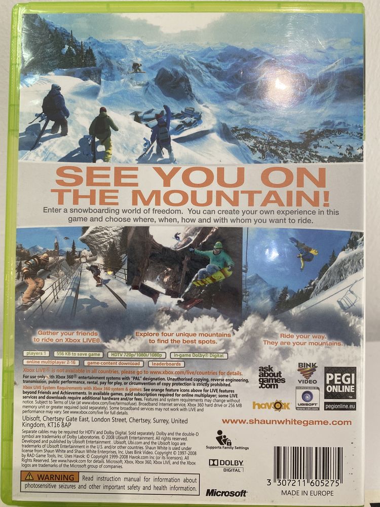 Shaun Ehite Snowboarding Xbox 360 Gwarancja