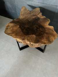 Stolik z plastra  z orzecha włoskiego 94/65cm
