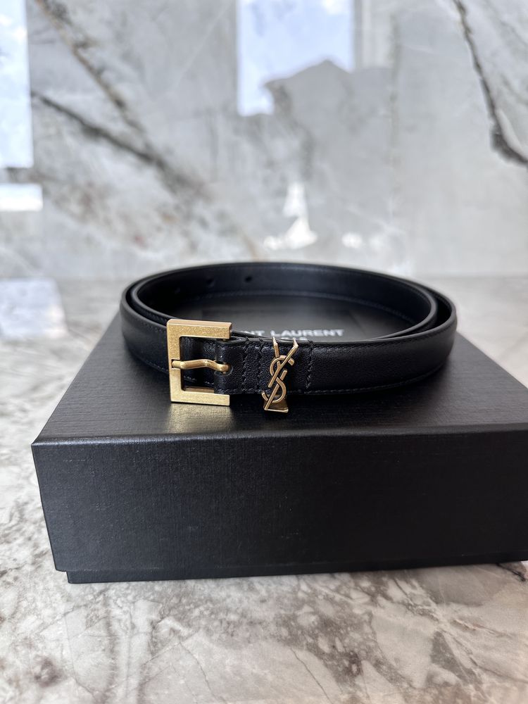 Ремінь ysl monogram 2см, Yves Saint Laurent, ремень ив сен лоран, пояс