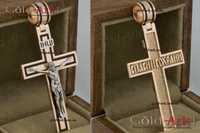 Чоловічий хрест з комбінованого 585