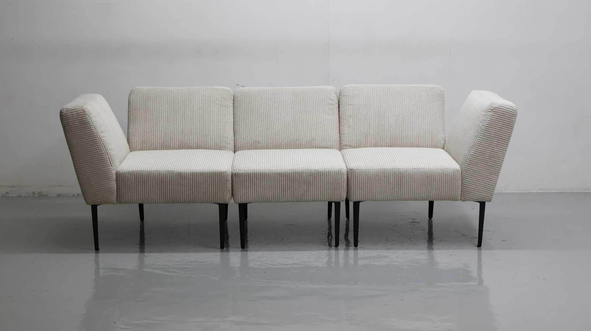 TBG Nowa sofa 3 osoboa lub 2 osobowa fotel sztruks MODUŁOWE sof puzzle