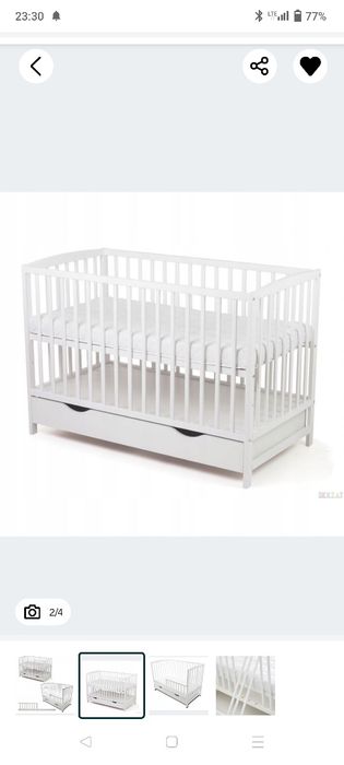 Łóżeczko sosnowe dla dziecka