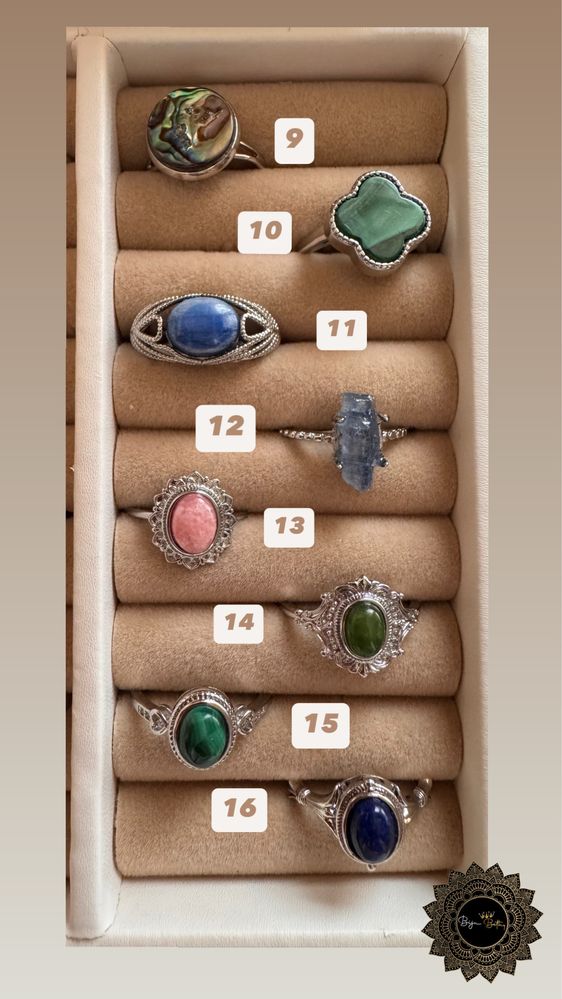 Anel de pedra semi preciosa cristais varios modelos e preços