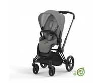 Коляска Cybex Prime pearl grey шасі matt black