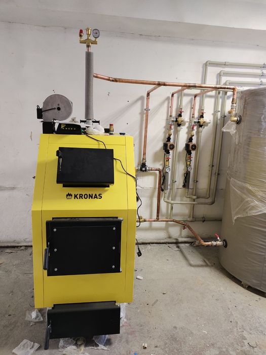 Монтаж твердотоаливных котлов, електрокотлов, газовых, буферные емуост