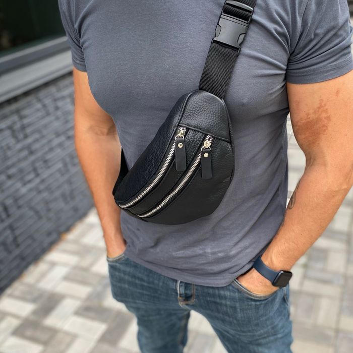 Бананка сумка шкіряна через плече слінг Turtle 2.0