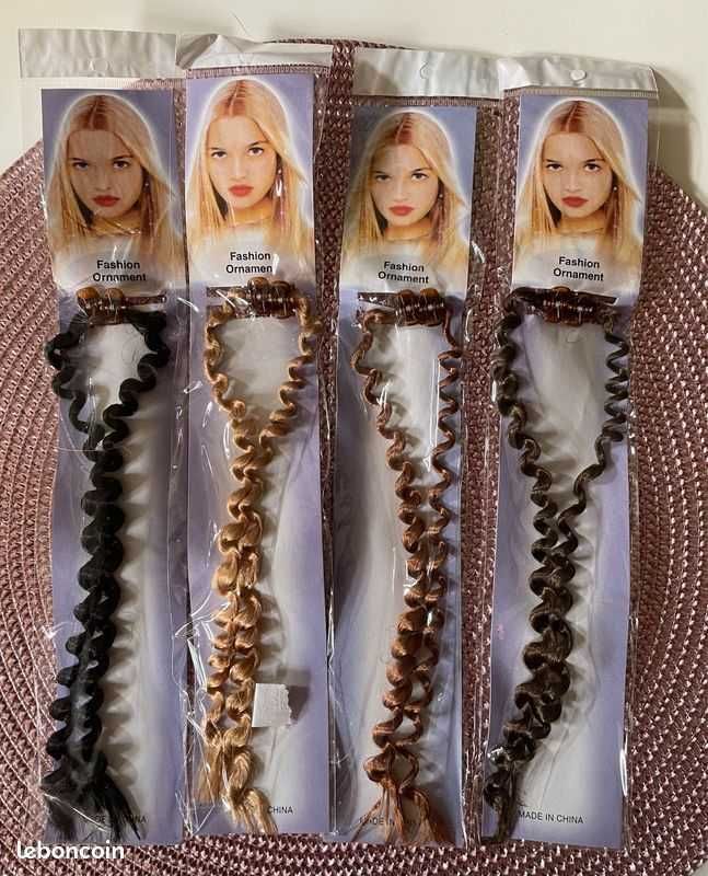 WARKOCZYKI 2szt na spinkach żabkach brązowe spirale NOWE s180