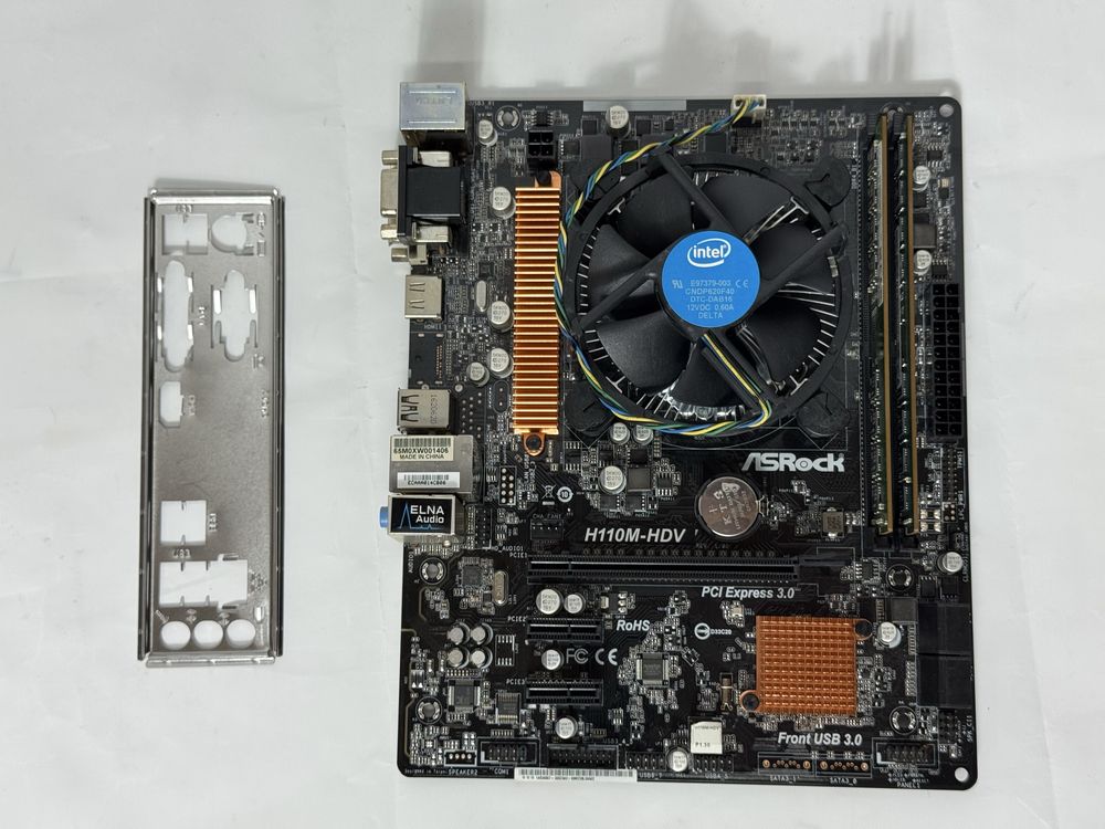 Комплект i5 6500 + Asrock h110m hdv + 8 gb ddr4 + кулер