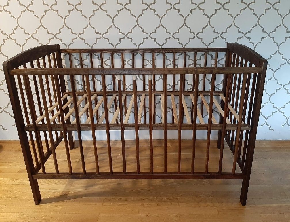 Łóżeczko niemowlęce drewniane 120x60cm NOWE