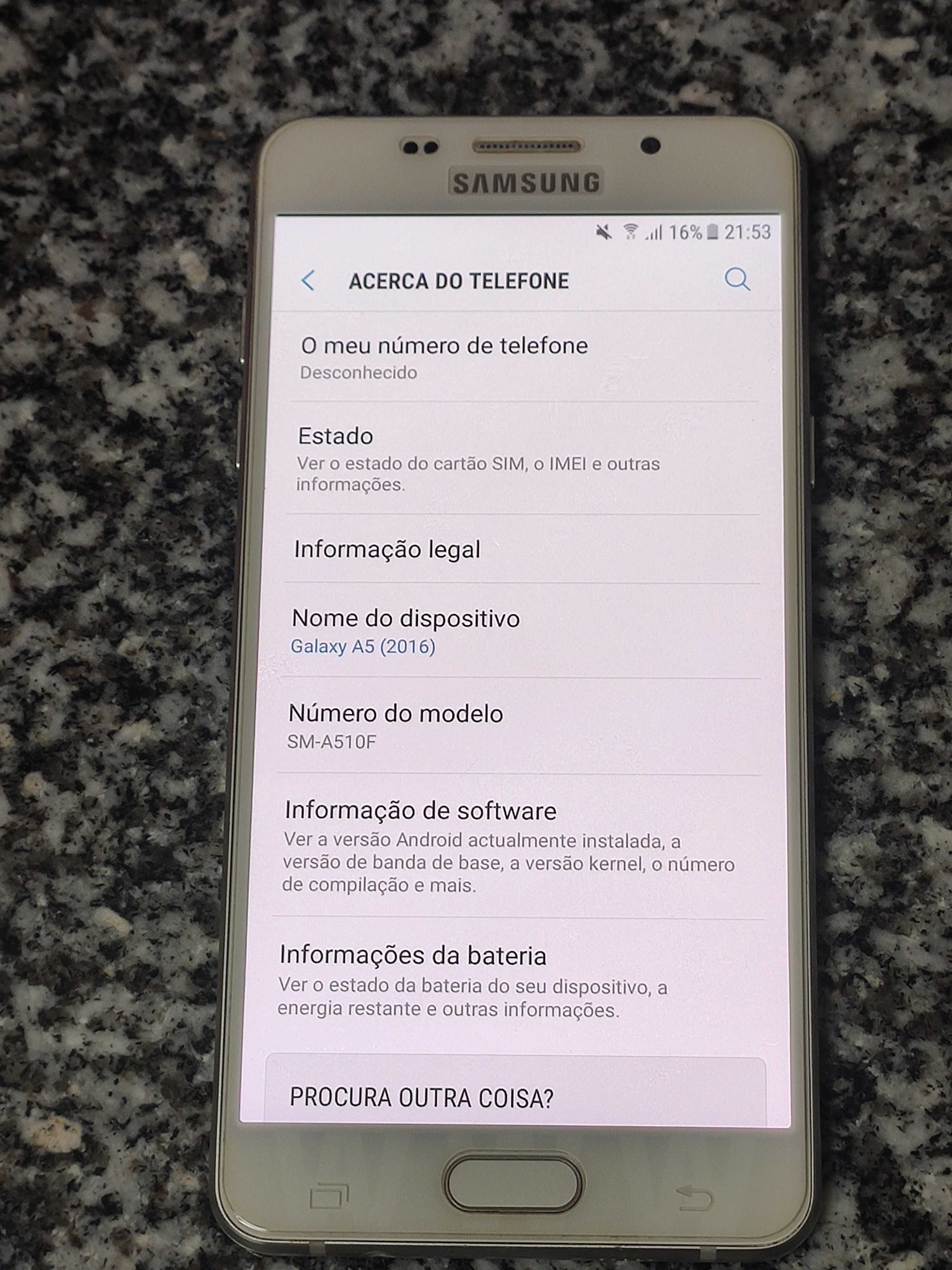 Samsung A5 2016 SM-A510F Branco