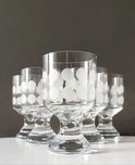 5 sztuk vintage kieliszków Ingrid Glass lata 70 kropki