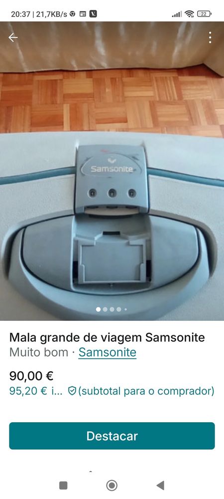 Mala de viagem grande Samsonite