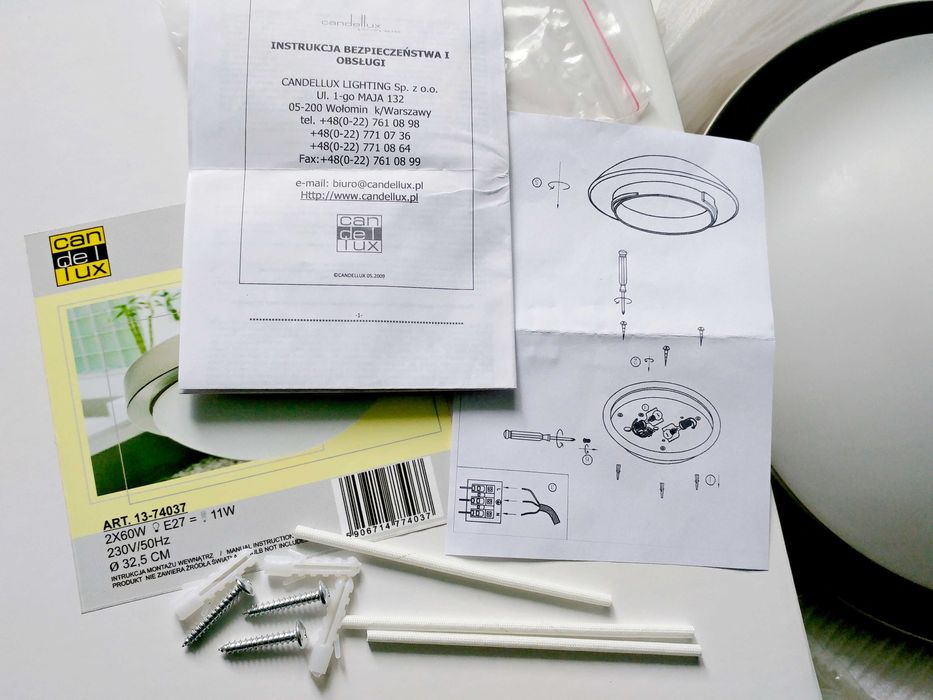 Candellux Roda śred. 32,5 cm satyna plafon lampa sufitowa