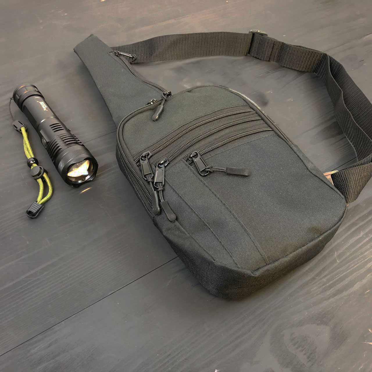 Тактична сумка з кобурою + професійний ліхтар POLICE BL-X71-P50