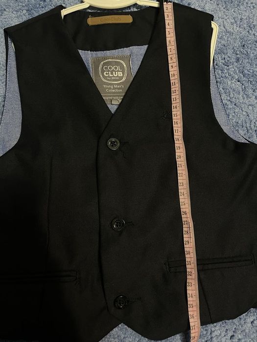 Cool club rozm 116 kamizelka i spodnie wizytowe granat komplet chłopię