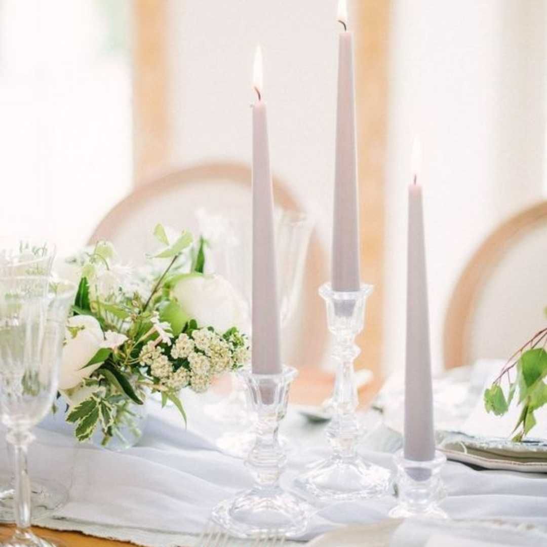 Świeczniki kryształowe / przezroczyste świeczniki na ślub / wesele