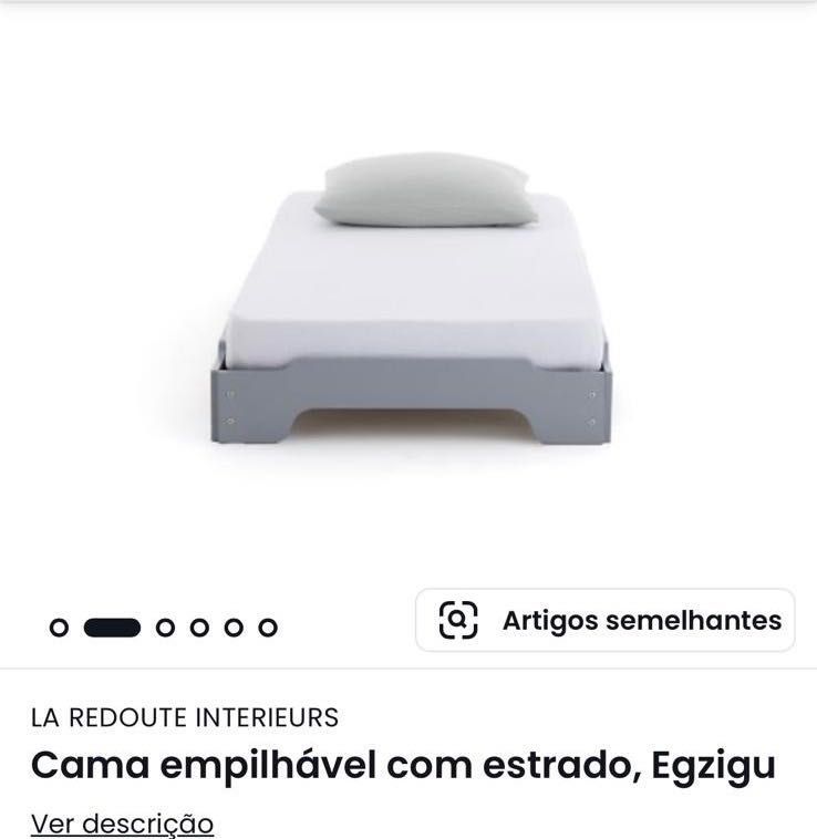 Cama empilhavel com estrado, Egzigu NOVA