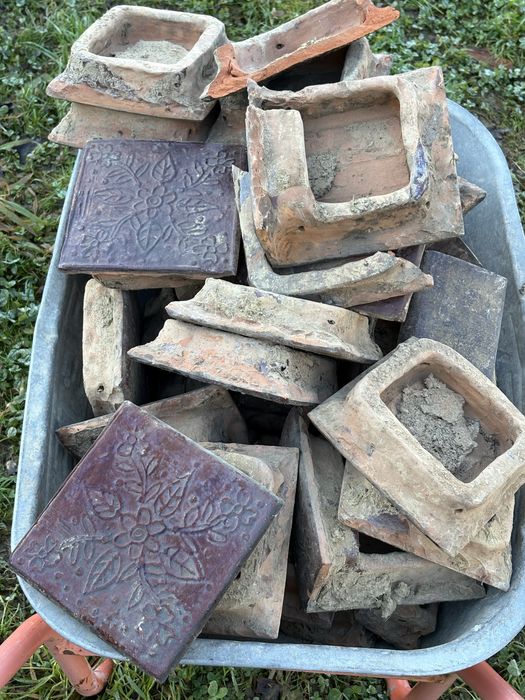 Кахель для пічки коричневий бу, 20-30шт