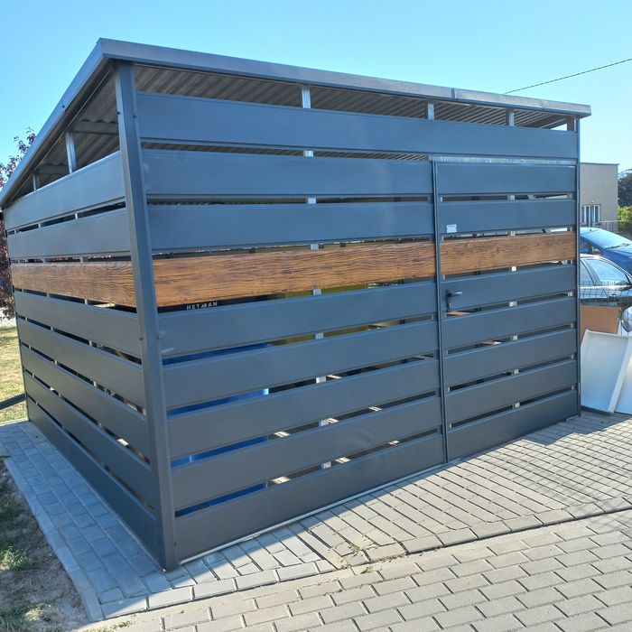 Nowoczesna wiata box , 3,5x3,5  wiata śmietnikowa wiata rowerowa każdy