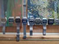 Kolekcja starych zegarków elektronicznych m.in. Pontiac i Cristal
