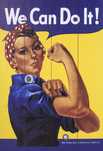Rosie the Riveter - Obraz Na Drewnie 40 x 59 cm
