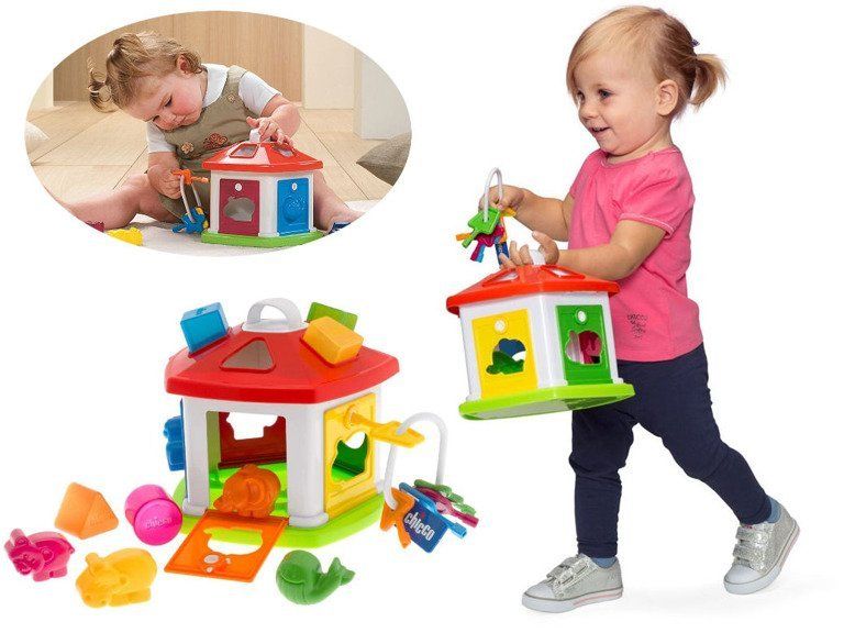 Chicco sorter domek zwierząt figury geometryczne 12m