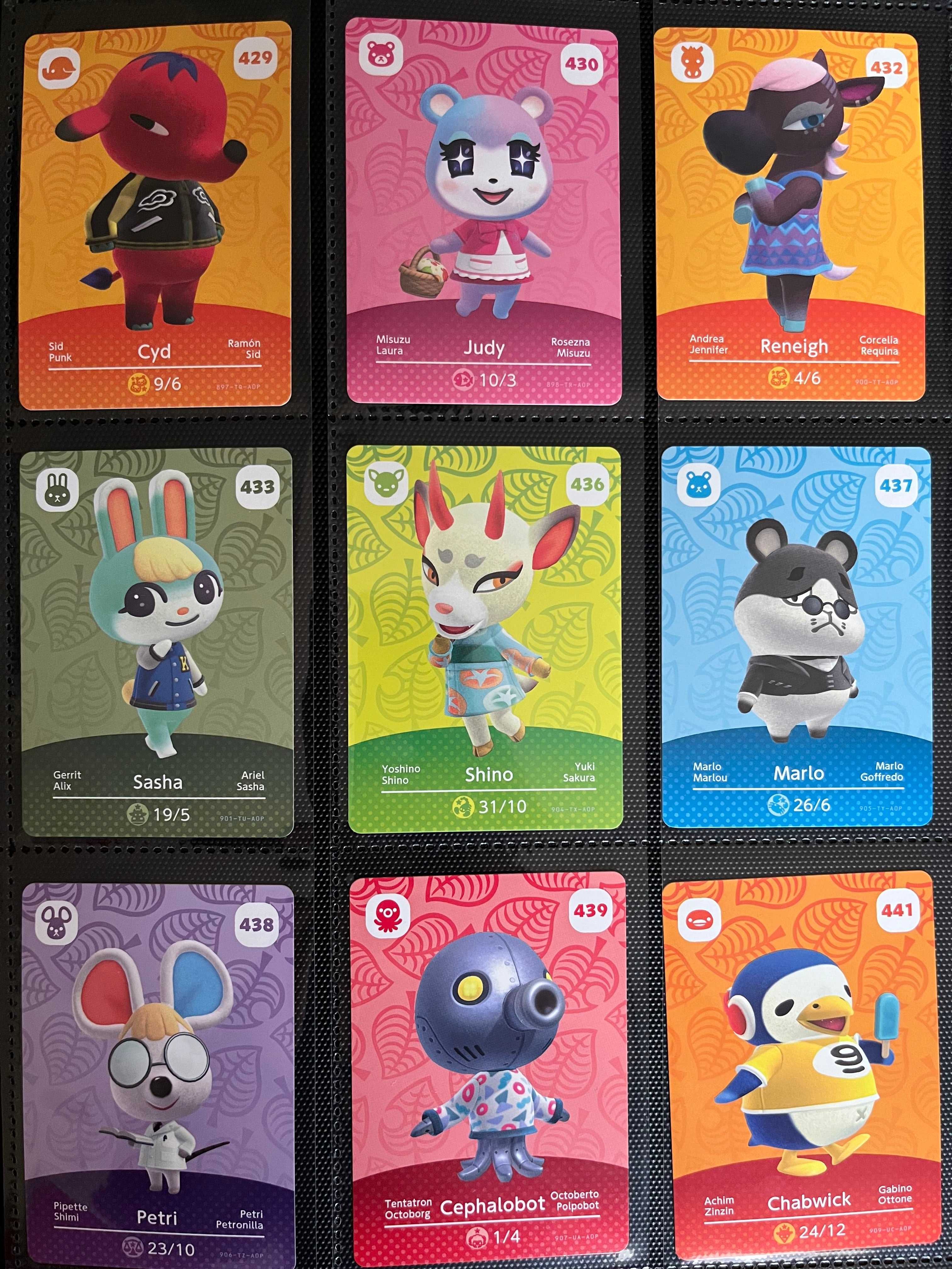 Cartas Amiibo Animal Crossing