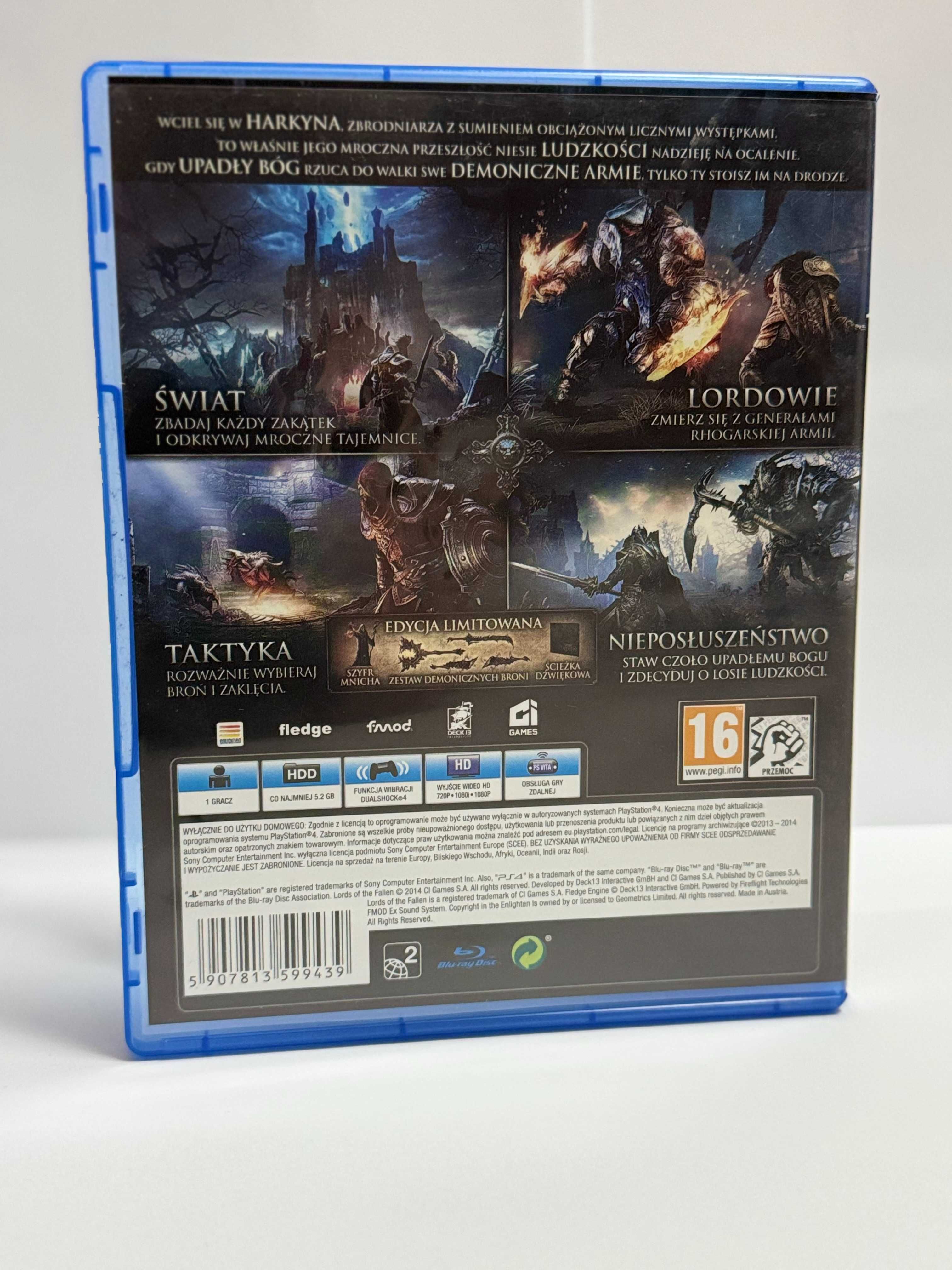 Gra Lords of The Fallen na PS4, POLSKA WERSJA NAPISY, bdb stan!