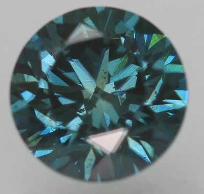 Diament Naturalny Brylant Niebieski 5 mm 0,5 Karata VS1 Certyfikat