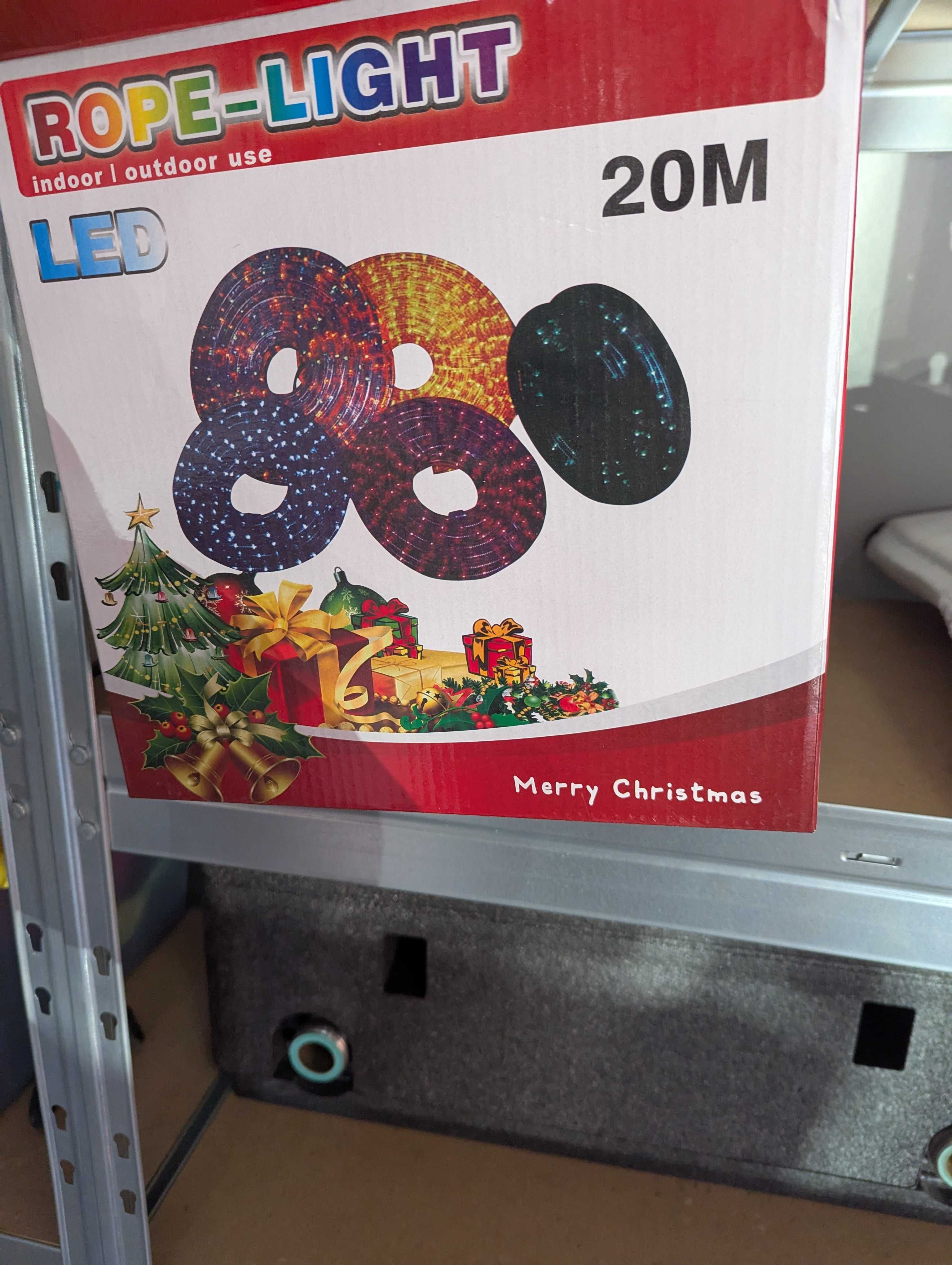 Wąż świetlny zewnętrzny 480 LED lampki choinkowe 19m biały zimny